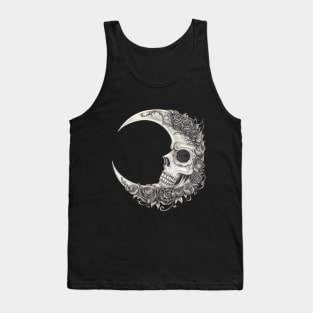 Surreal moon skull. Tank Top